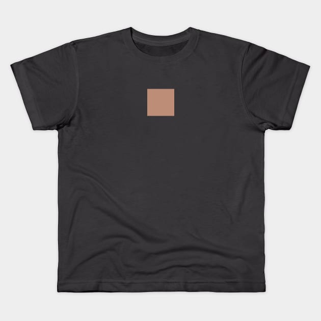 Minimalist dusty roasted terracotta earth color Kids T-Shirt by Merch ArtsJet